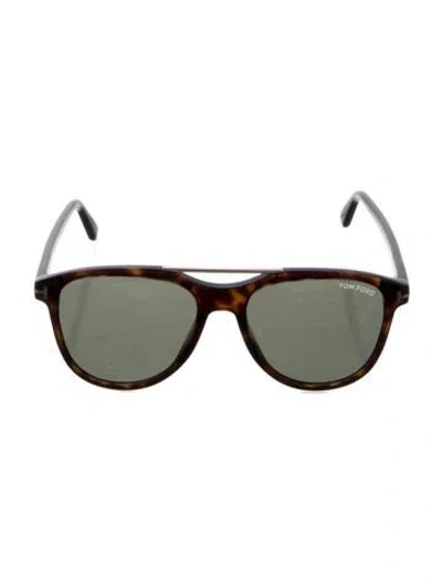Pre-owned Tom Ford Wayfarer Tinted Sunglasses In Brown