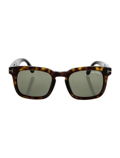 Pre-owned Tom Ford Wayfarer Tinted Sunglasses In Brown