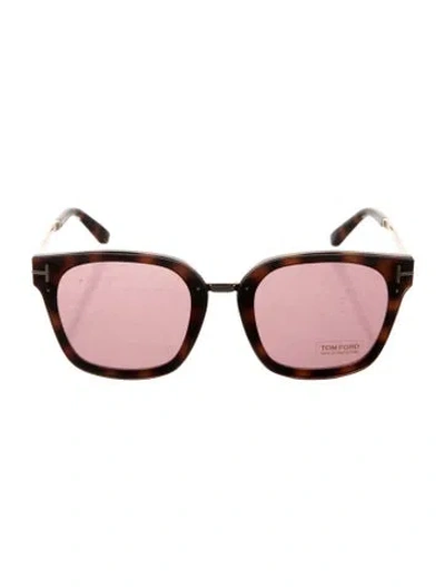Pre-owned Tom Ford Wayfarer Tinted Sunglasses In Brown