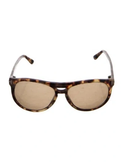 Pre-owned Tom Ford Wayfarer Tinted Sunglasses In Brown