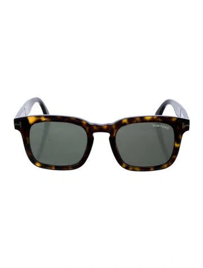 Pre-owned Tom Ford Wayfarer Tinted Sunglasses In Brown