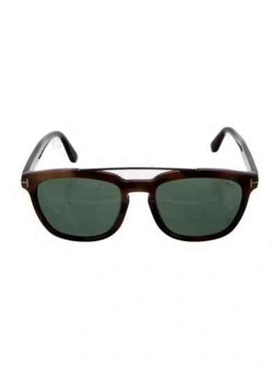 Pre-owned Tom Ford Wayfarer Tinted Sunglasses In Brown