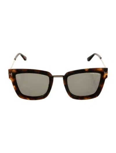 Pre-owned Tom Ford Wayfarer Tinted Sunglasses In Brown