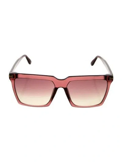Pre-owned Tom Ford Wayfarer Tinted Sunglasses In Burgundy