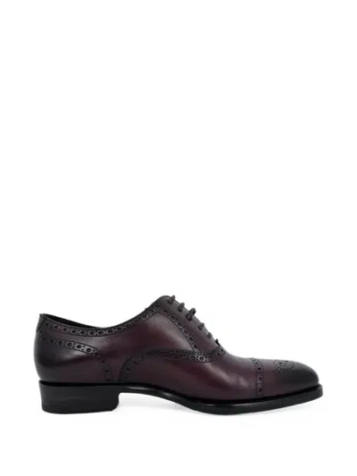 Pre-owned Tom Ford Wessex Lace-up Brogue Leather Shoes In Brown