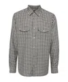 Tom Ford Checked Long-sleeved Shirt In Gray