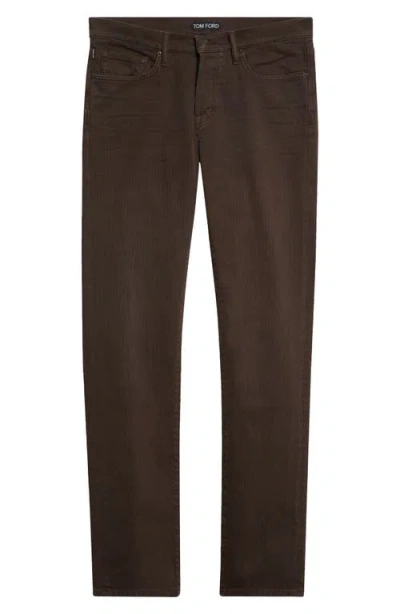 Tom Ford Western Corduroy Straight Leg Jeans In Brown