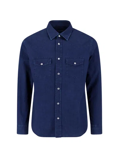 Tom Ford 'western' Shirt In Blue