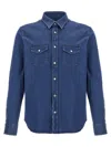 Tom Ford Shirt 'western Style' Front Pockets In Blue