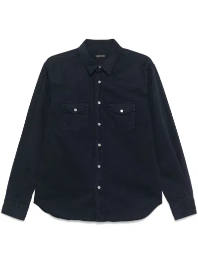 Tom Ford Western Shirt In Black