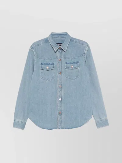 Tom Ford Western-style Panelling Denim Shirt In Blue