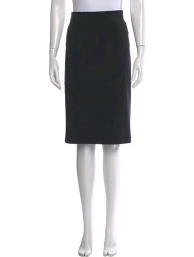 Pre-owned Tom Ford Whipstitch Trim Knee-length Skirt In Black
