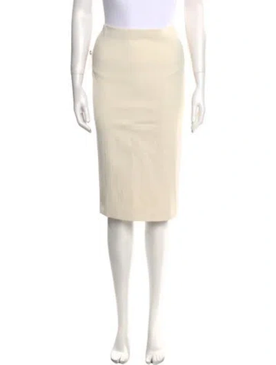 Pre-owned Tom Ford Whipstitch Trim Knee-length Skirt In Neutral