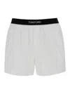 Tom Ford White Briefs With Branded Band In Tech Fabric Man In White