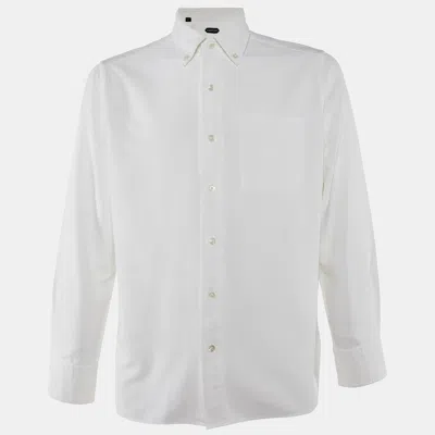 Pre-owned Tom Ford White Cotton Button Down Shirt Xxl