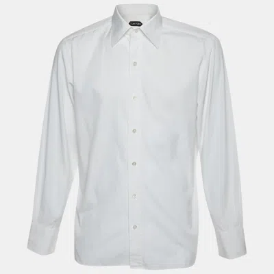 Pre-owned Tom Ford White Cotton Button Up Shirt L