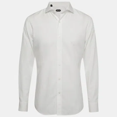 Pre-owned Tom Ford White Cotton Button Up Shirt L
