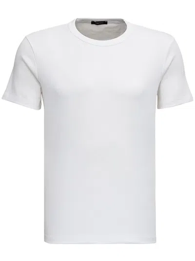 TOM FORD WHITE COTTON CREW NECK T-SHIRT MAN TOM FORD