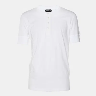 Pre-owned Tom Ford White Cotton Crew Neck T-shirt Xl