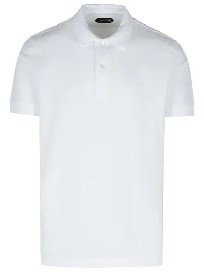 TOM FORD TOM FORD WHITE COTTON POLO SHIRT