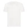 Tom Ford White Crewneck T-shirt With Tf Embroidery In Lyocell And Cotton Blend Man