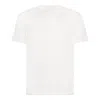 Tom Ford White Crewneck T-shirt With Tf Embroidery In Lyocell And Cotton Blend Man