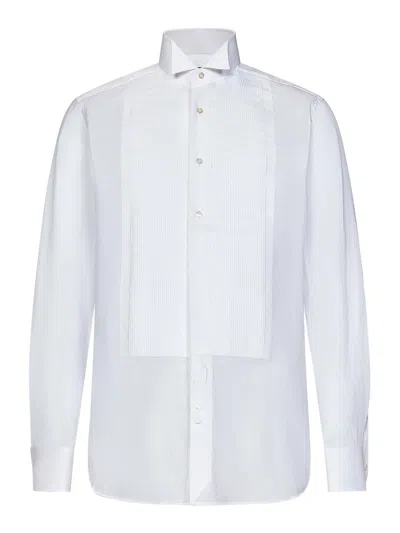 TOM FORD WHITE COTTON TUXEDO SHIRT
