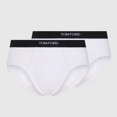 Tom Ford White Cotton Two-pack Briefs
