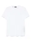 Tom Ford Crew Neck Short Sleeve T-shirt With Tonal Stitching In White