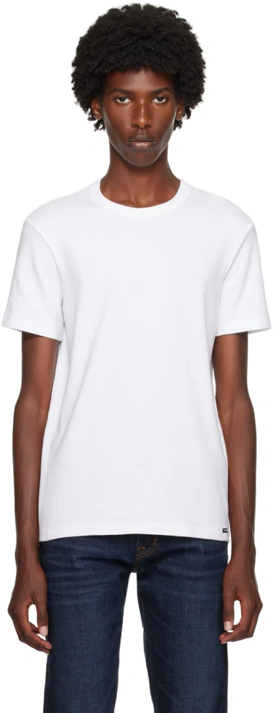 TOM FORD WHITE CREWNECK T-SHIRT