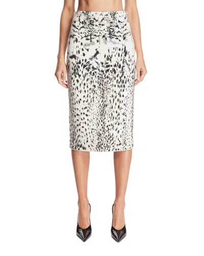 Tom Ford White Jacquard Velvet Skirt