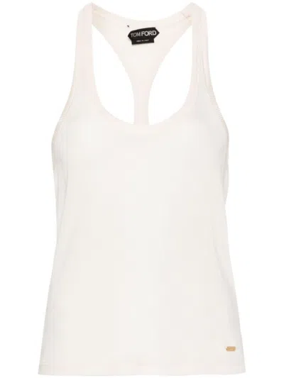 TOM FORD WHITE JERSEY TANK TOP