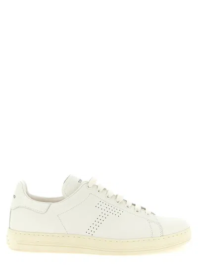 TOM FORD WHITE LACE UP SNEAKERS
