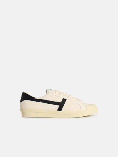 Tom Ford White Leather Sneakers