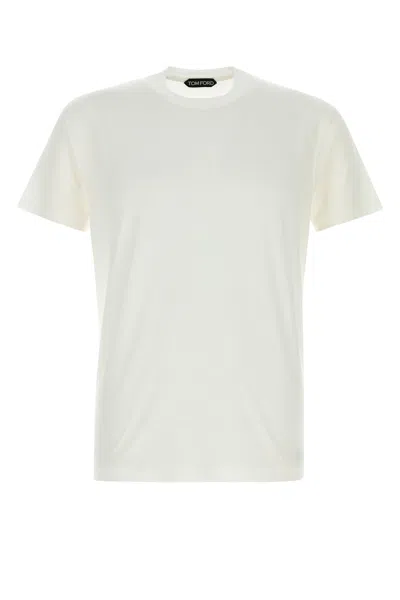 TOM FORD TOM FORD WHITE LYOCELL BLEND T-SHIRT