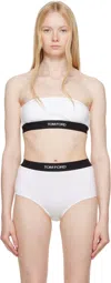 Tom Ford White Modal Signature Bandeau Bra