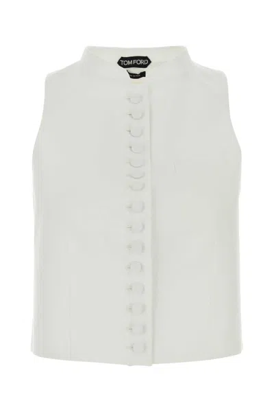 Tom Ford White Piquet Vest