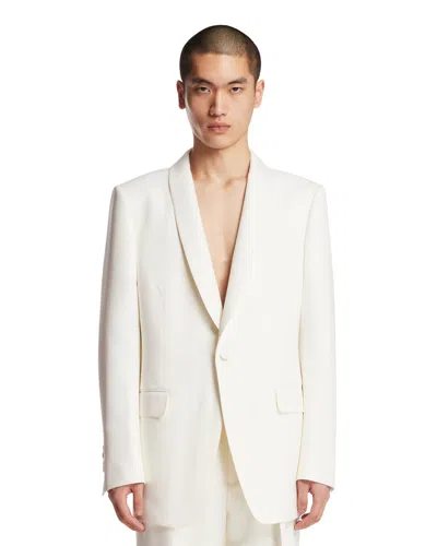 Tom Ford White Shawl-lapel Blazer In Neutral