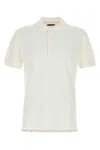 Tom Ford White Polo Shirt With Classic Collar In Cotton Blend Man