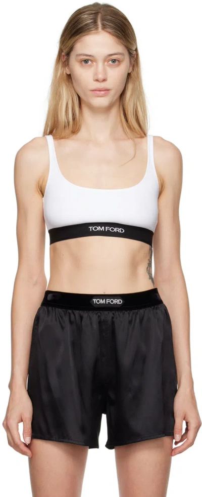 Tom Ford White Signature Bra In Aw002 White