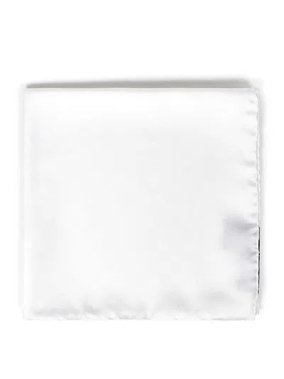 Tom Ford White Silk Pocket Square