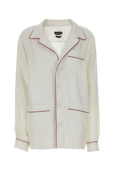 Tom Ford White Silk Shirt In Neutral