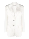 Tom Ford Single-breasted Blazer In White