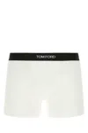 Tom Ford White Briefs With Branded Band In Tech Fabric Man In White