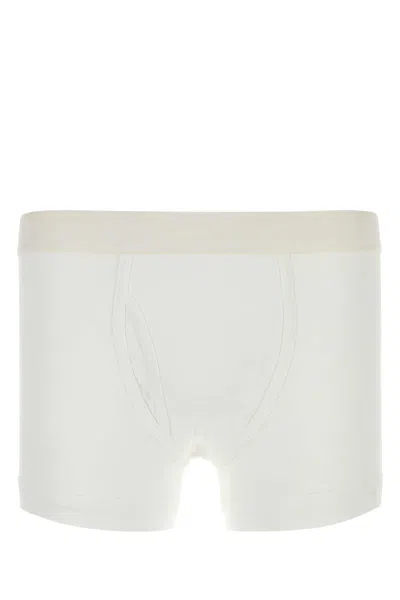 Tom Ford Boxer Cotton Elastic Waistband In Neutral