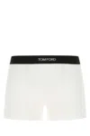 Tom Ford White Briefs With Branded Band In Tech Fabric Man In White
