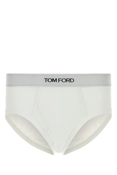 Tom Ford White Stretch Cotton Brief