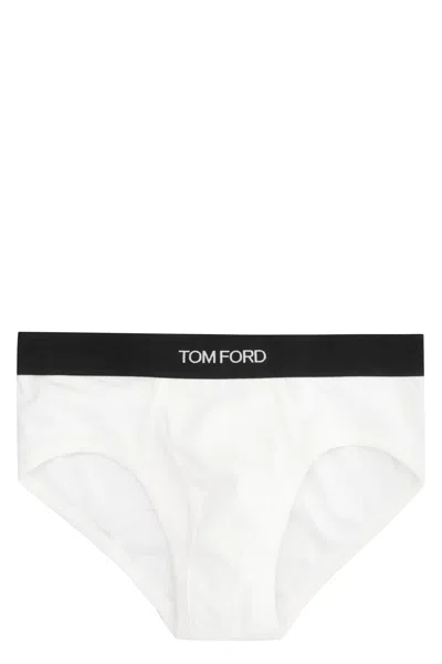 Tom Ford White Stretch Cotton Slip