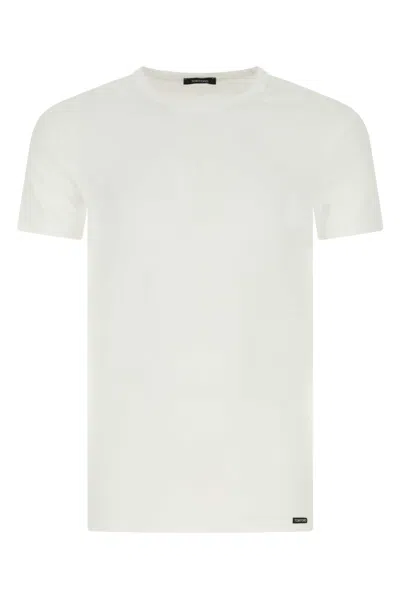 Tom Ford White Stretch Cotton T-shirt