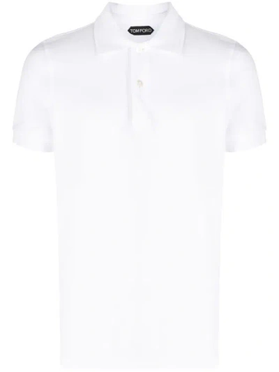 Tom Ford White Tennis Polo Shirt